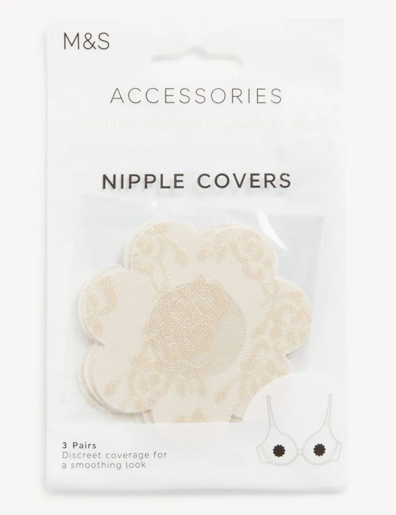 3pk Floral Nipple Covers