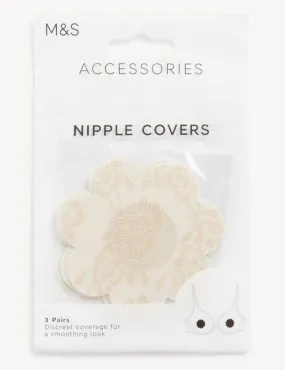 3pk Floral Nipple Covers