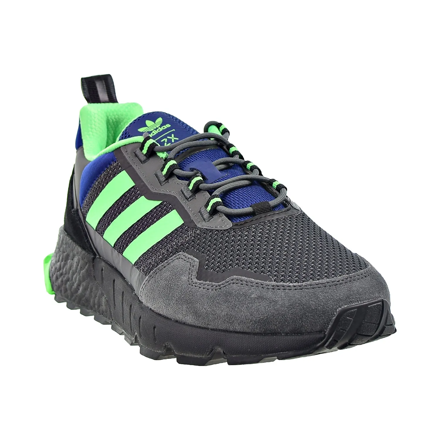 Adidas ZX 1K Boost Men's Shoes Grey Six-Screaming Green-Core Black