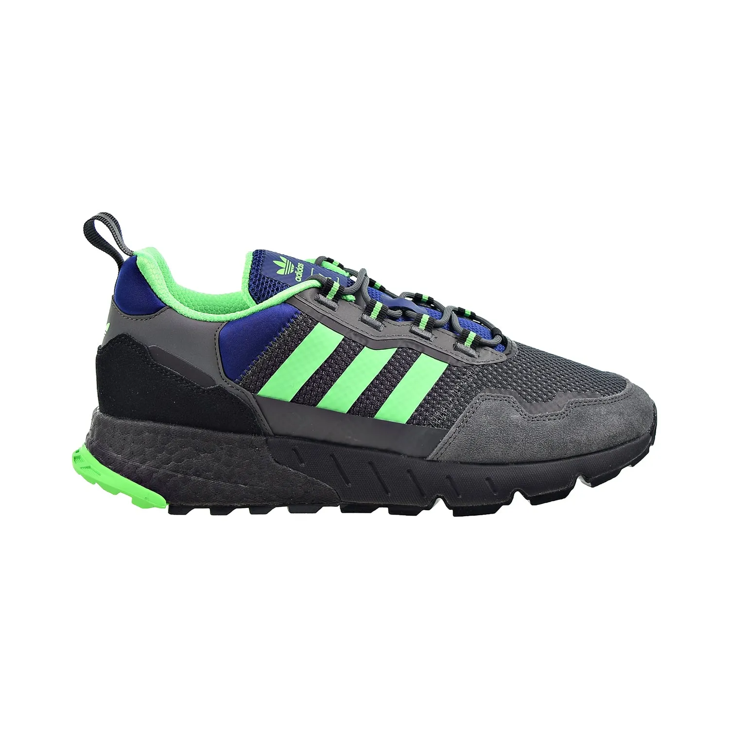 Adidas ZX 1K Boost Men's Shoes Grey Six-Screaming Green-Core Black