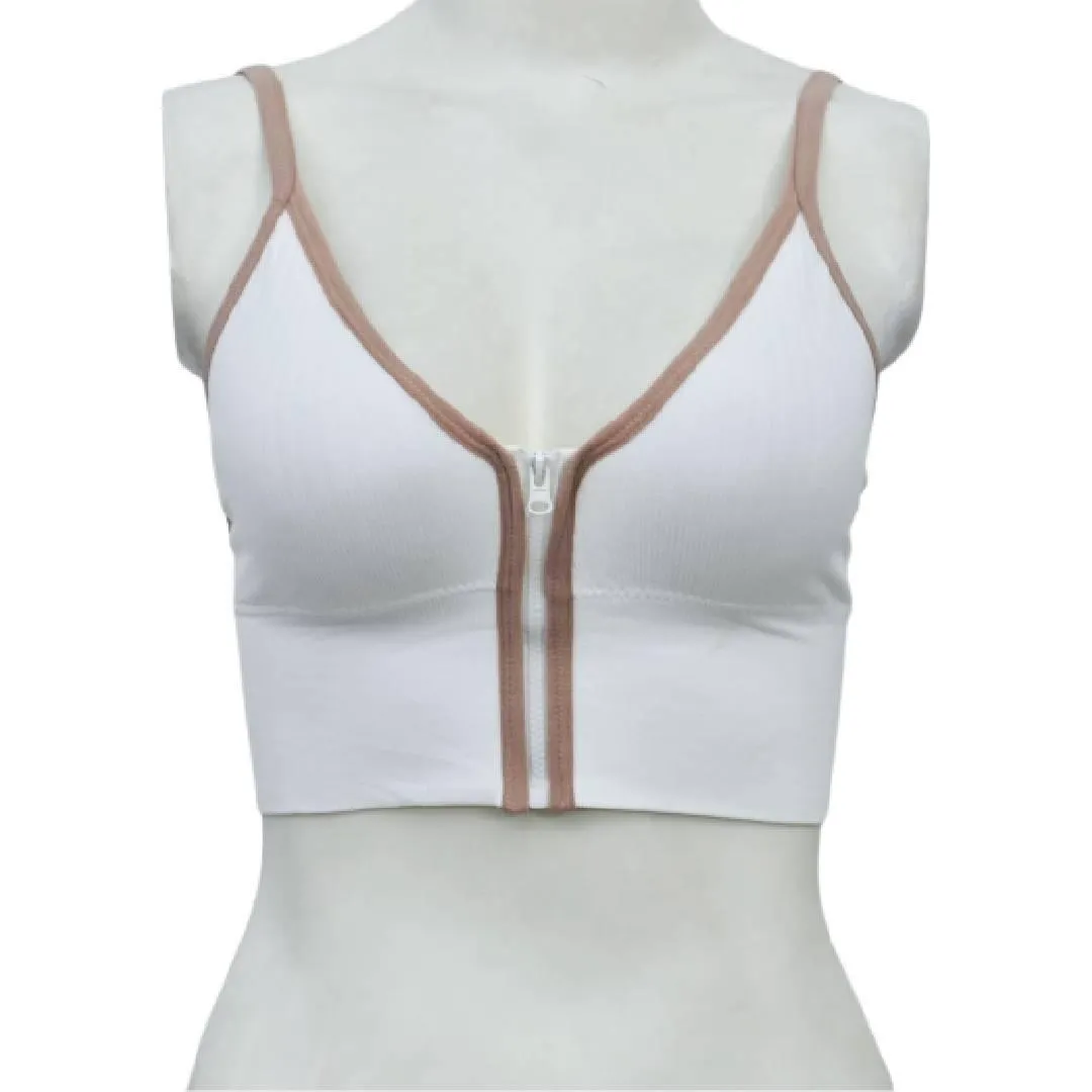 Best Sports Bra Front Open Bra Cotton Bra with Front Zipper for Frozen Shoulder Crop Top Bra