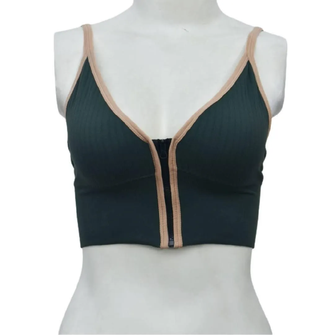 Best Sports Bra Front Open Bra Cotton Bra with Front Zipper for Frozen Shoulder Crop Top Bra