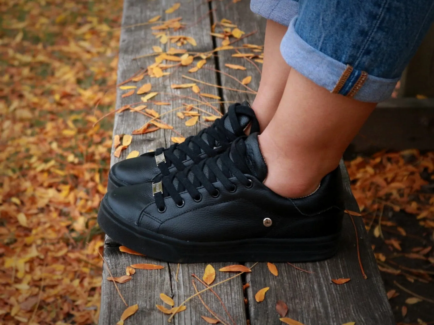 Black-Leather sneaker