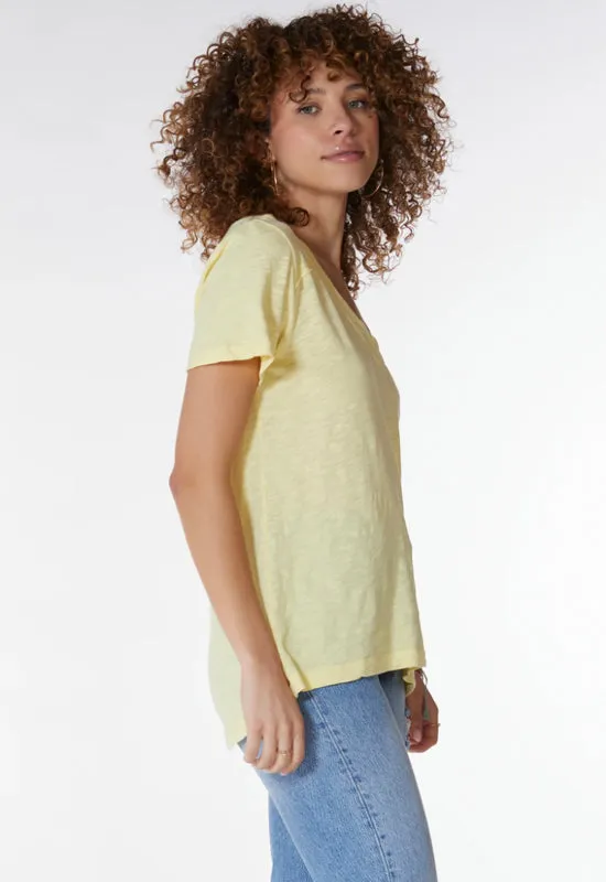 Bobi - Sholuder Seam V-Neck Tee Chick