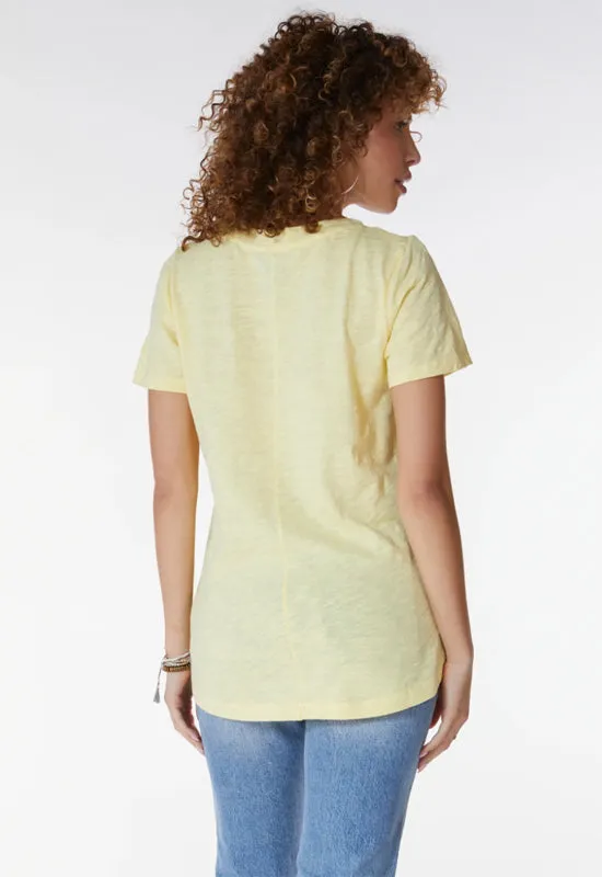 Bobi - Sholuder Seam V-Neck Tee Chick