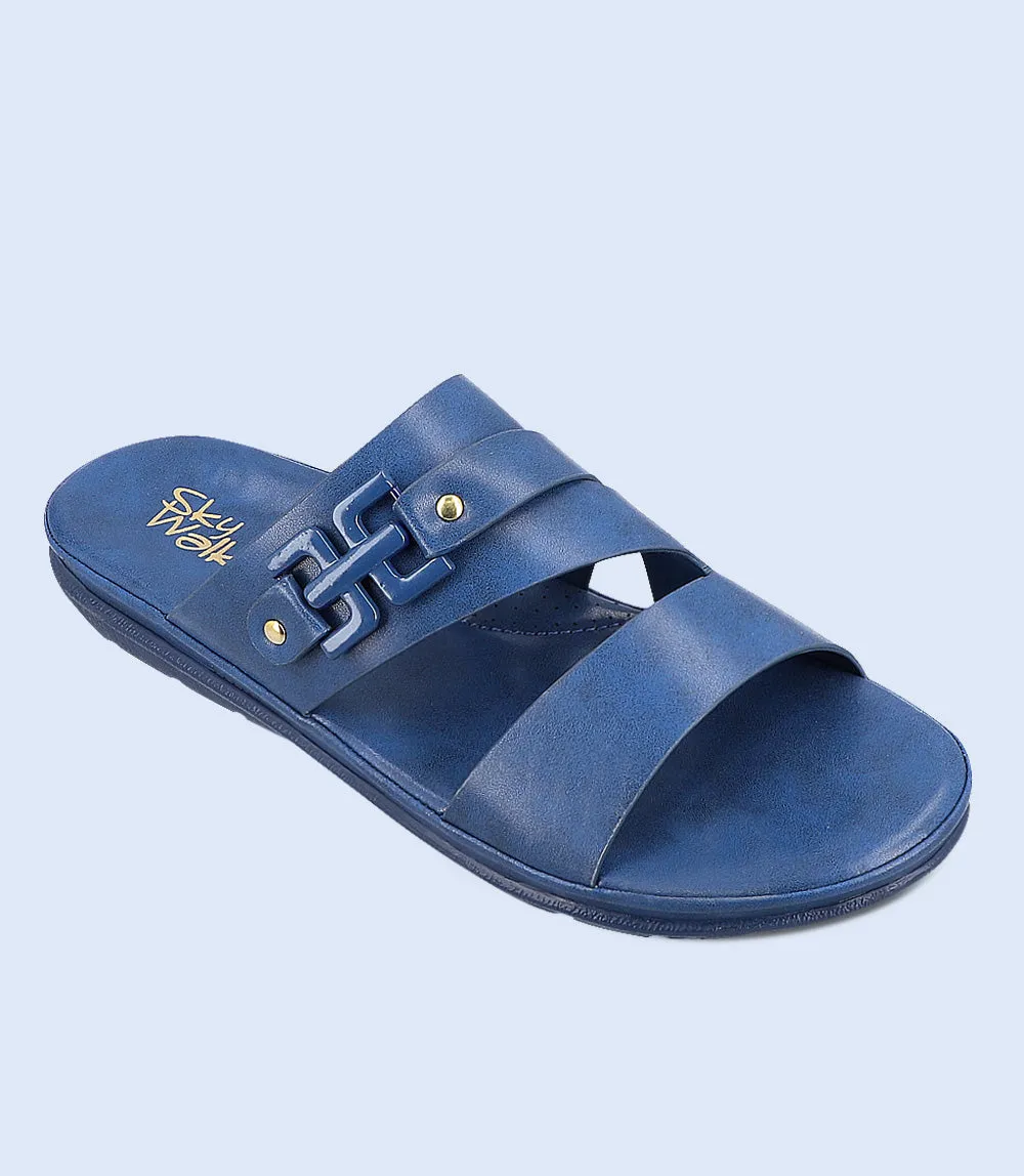 BW7071-NAVY-Women Comfort Slipper