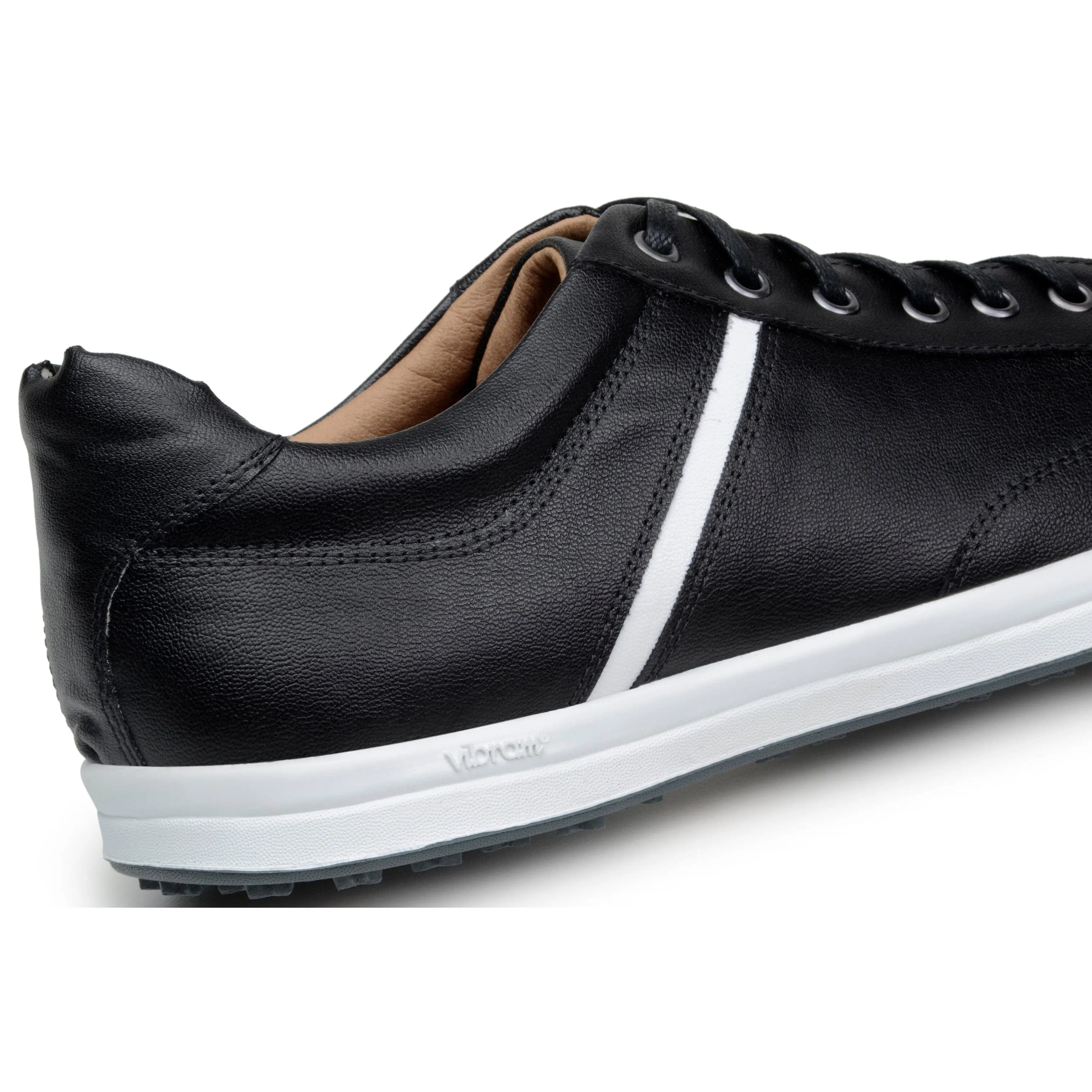 'Ciaran' men's corn-leather  sneaker by Zette Shoes - black