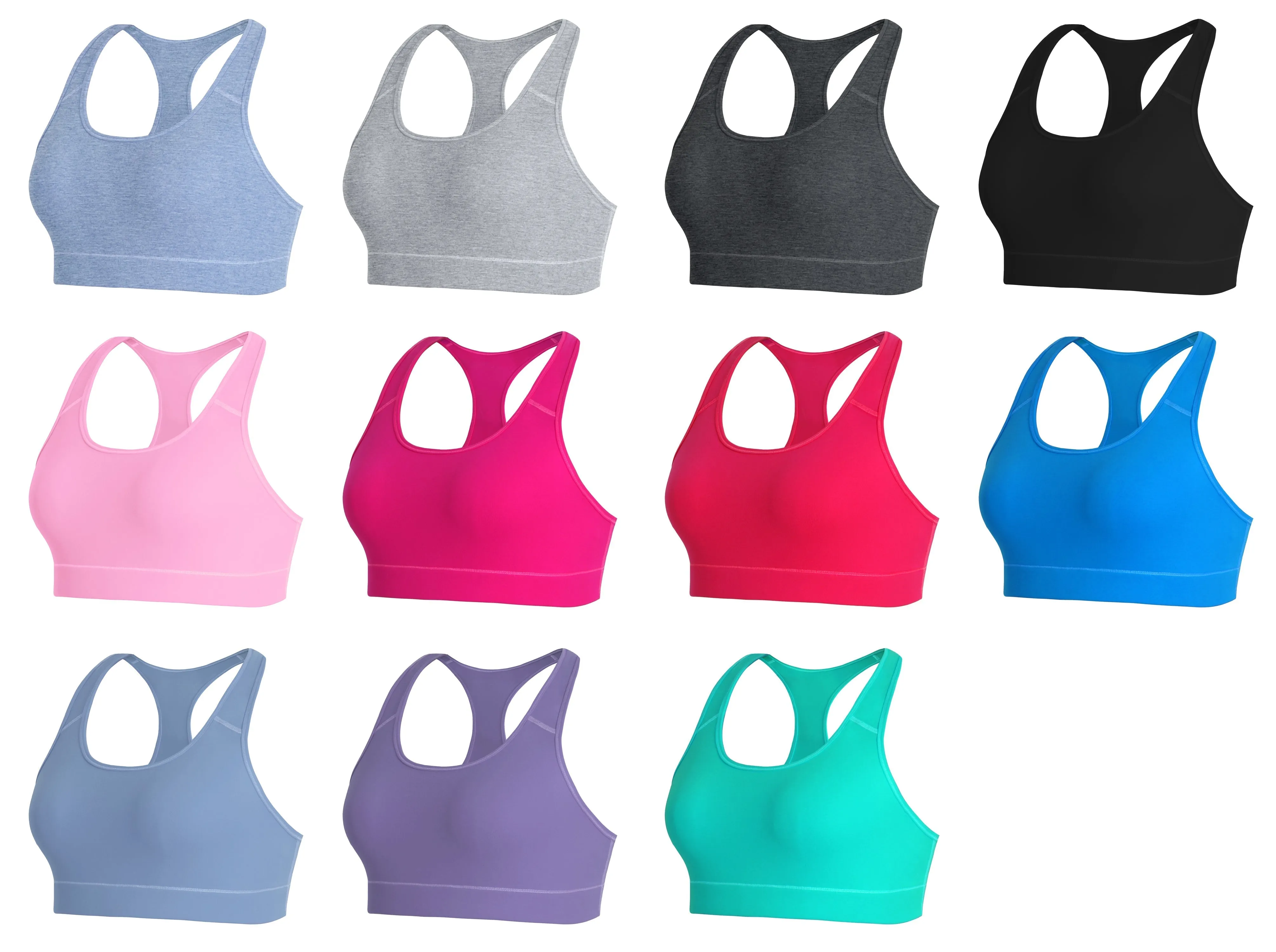 Compression Racerback Sports Bras black_yogastudio