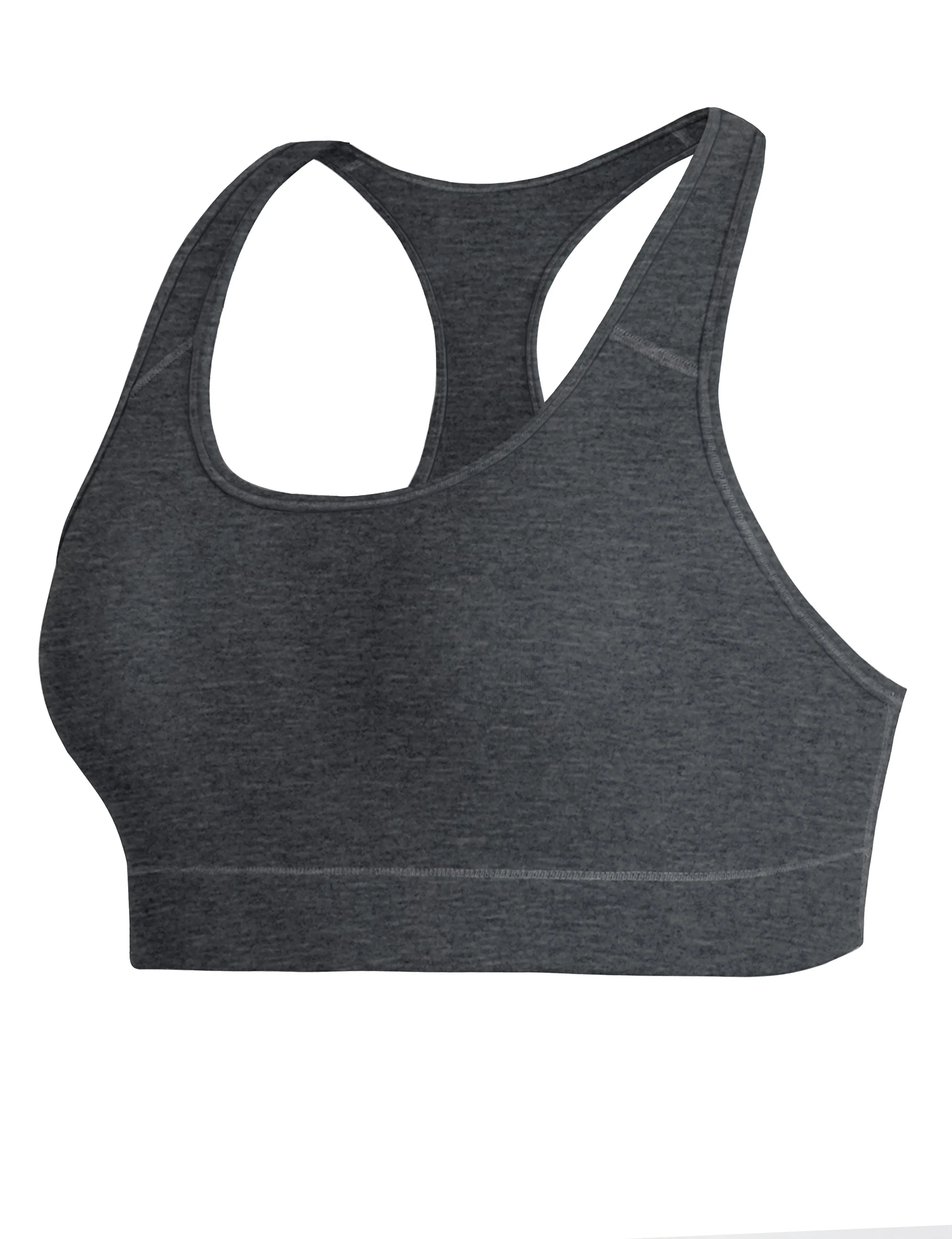 Compression Racerback Sports Bras heathercharcoal ins