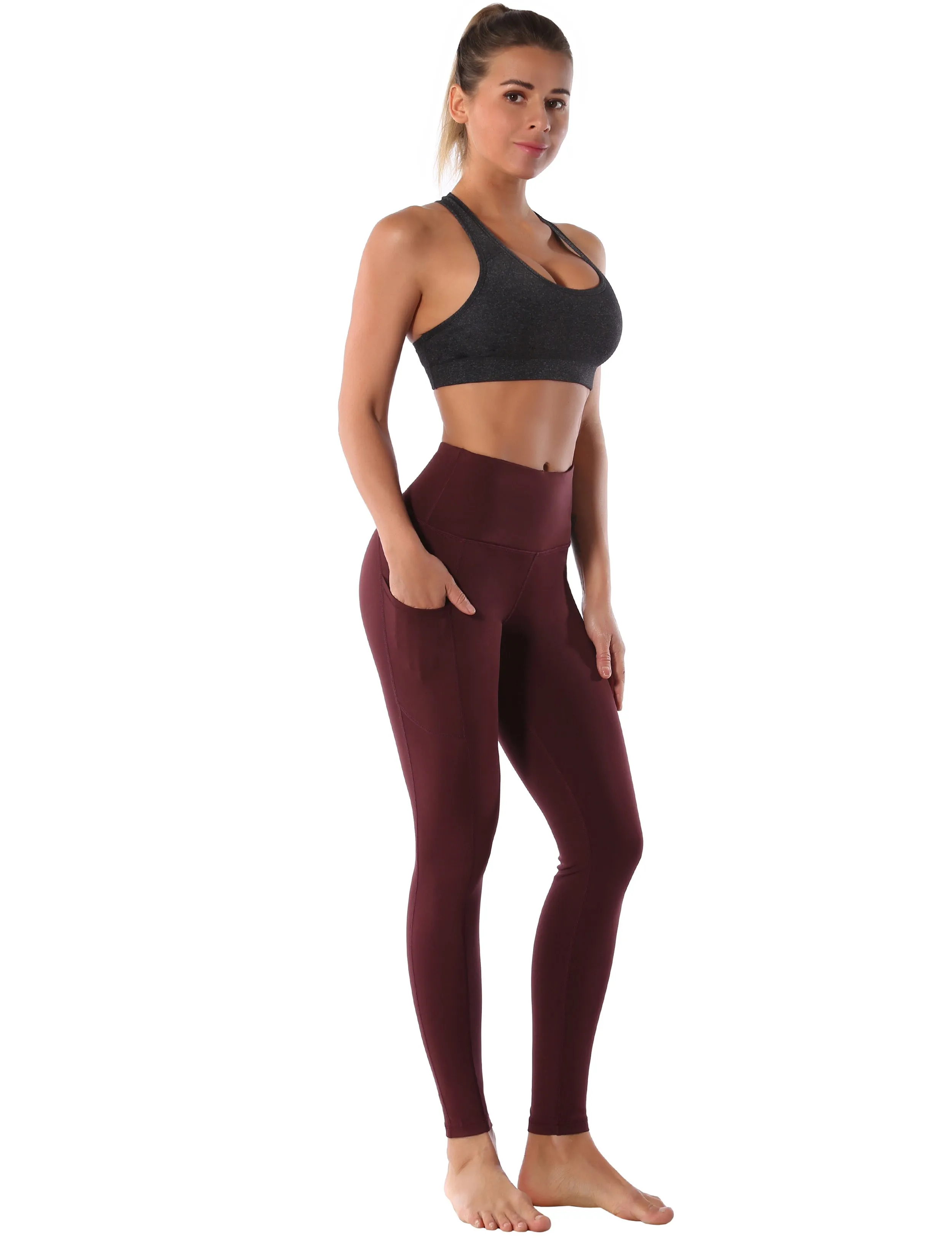 Compression Racerback Sports Bras heathercharcoal_yogastudio