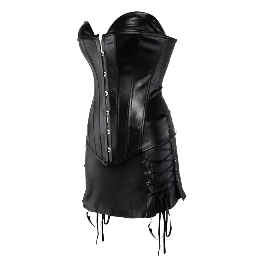 Corset Dress Drag Morticia (Black)