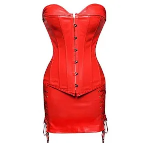 Sure! Here’s an optimized title for your e-commerce product: 

Red Corset Dress - Drag Xena Inspired Design for Bold Fashion Statements