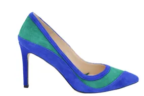 EMIS Royal Blue Green  Suede Pointed Toe Shoe