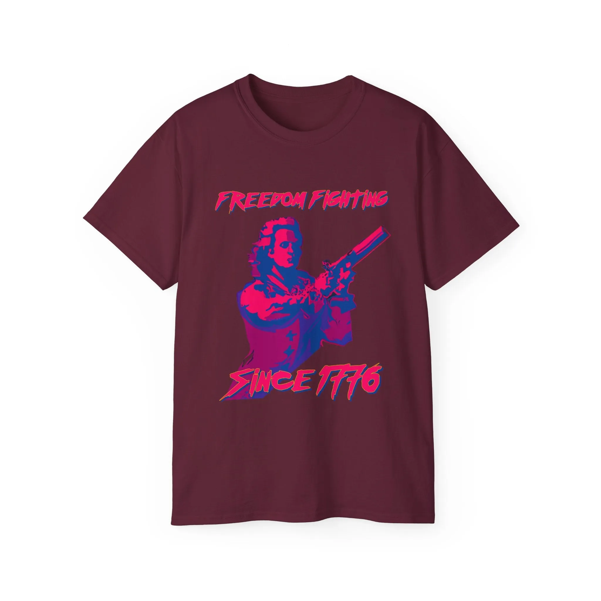 Freedom Fighting Since 1776 Synthwave Tee Shirt