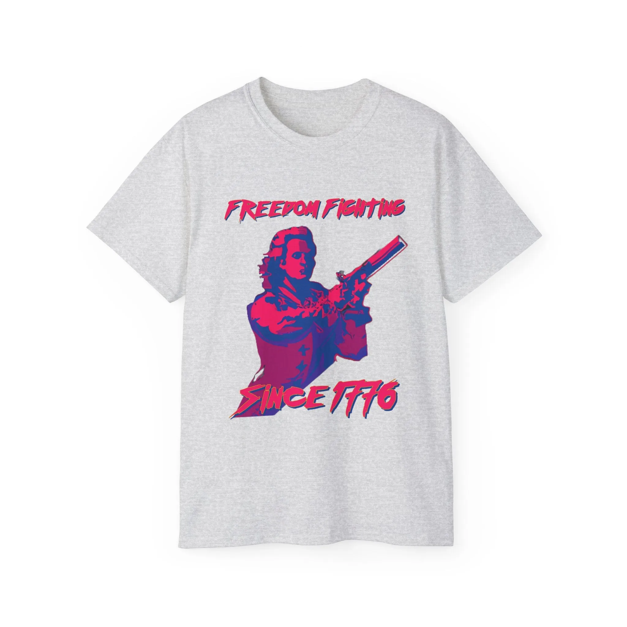 Freedom Fighting Since 1776 Synthwave Tee Shirt