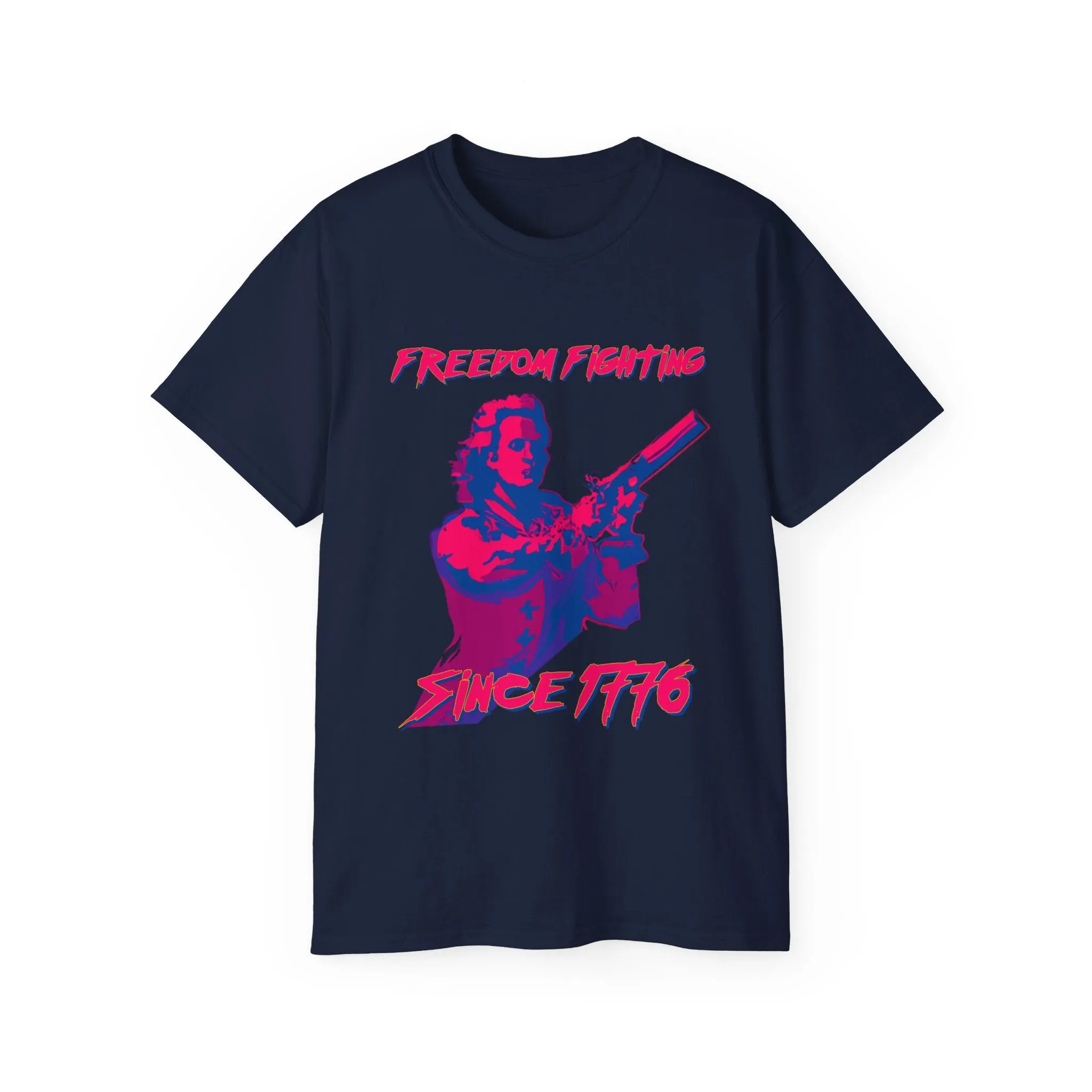 Freedom Fighting Since 1776 Synthwave Tee Shirt