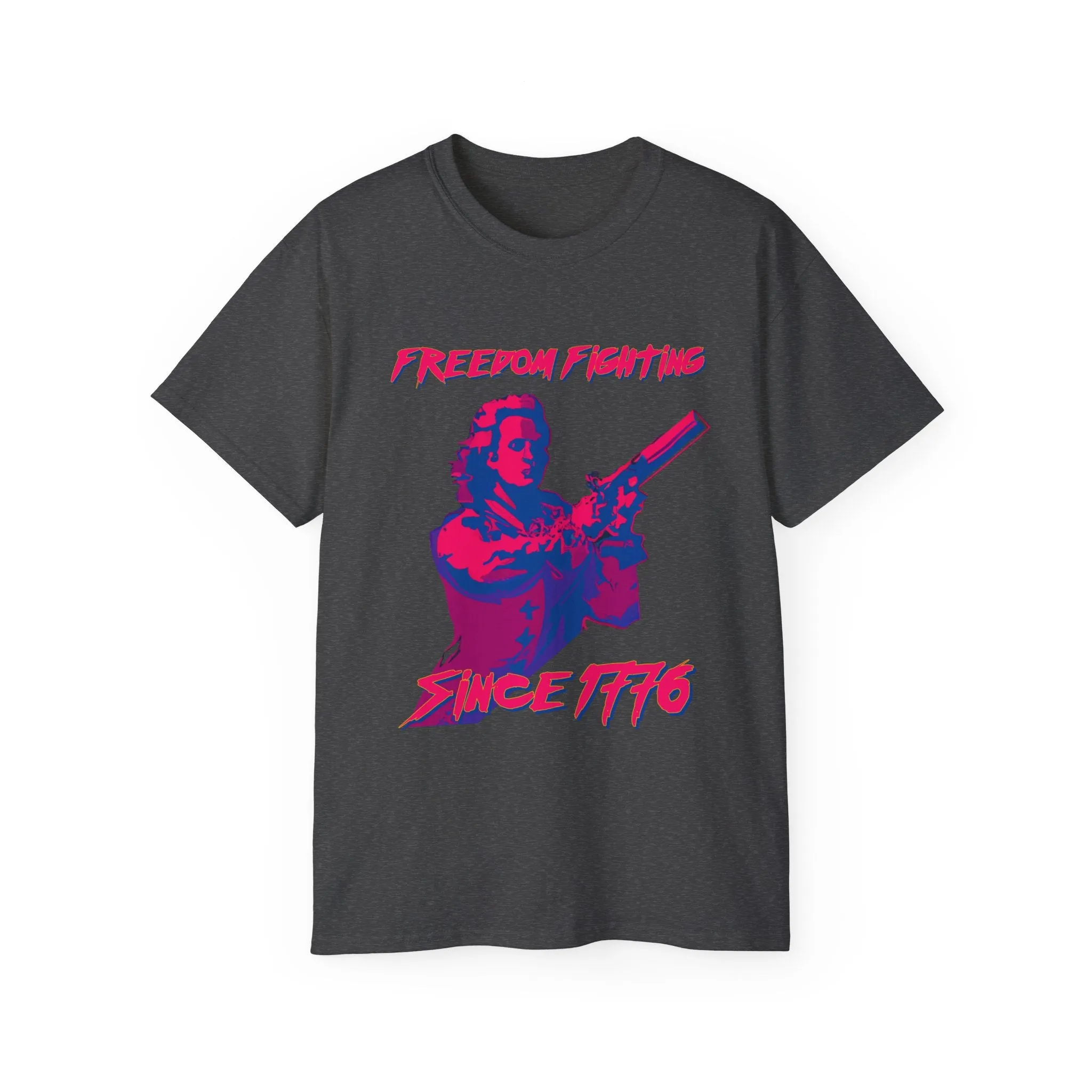 Freedom Fighting Since 1776 Synthwave Tee Shirt