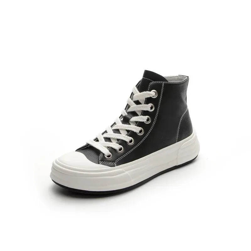 G31 Women's Casual Shoes - Leather High Top Sneakers