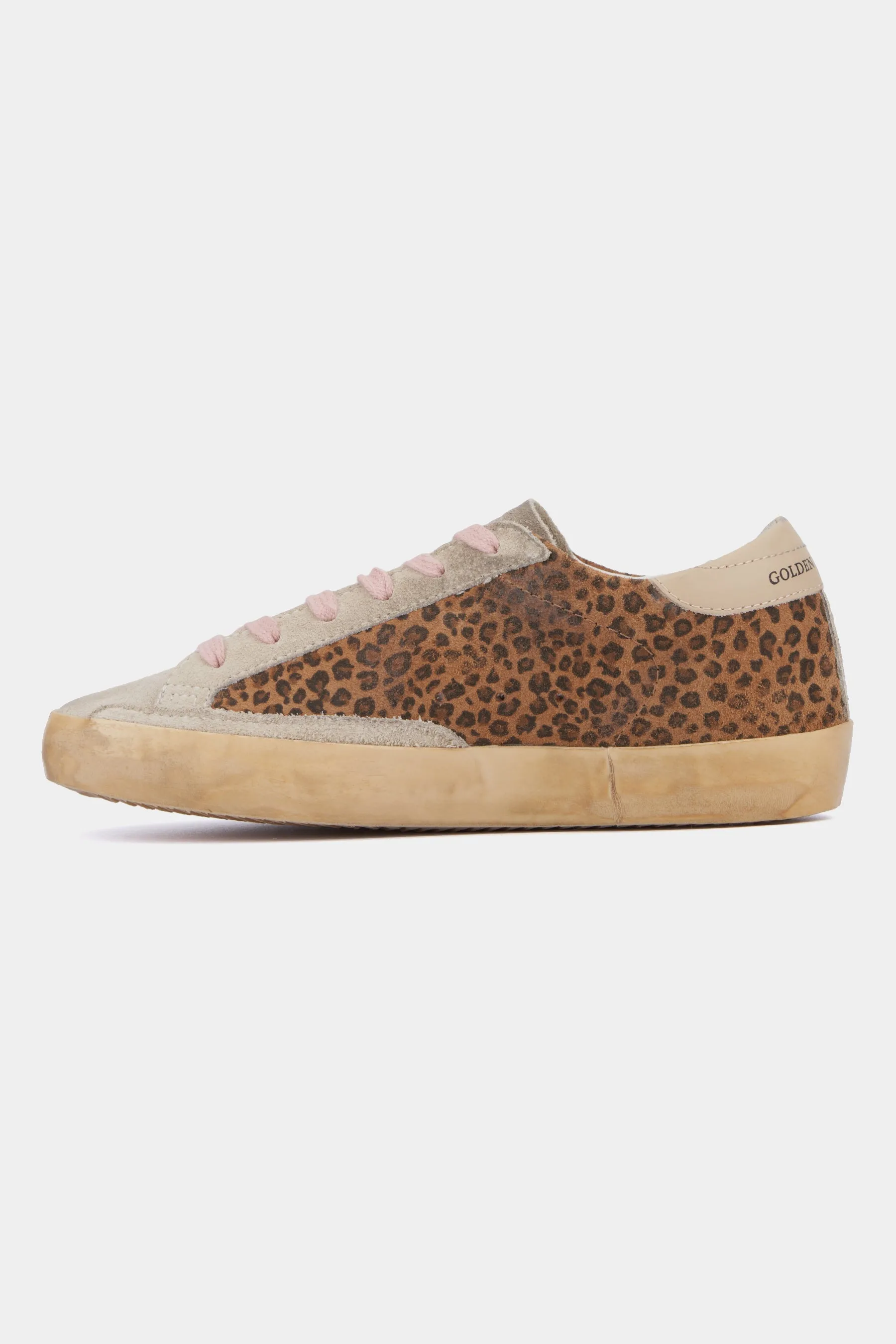 Golden Goose Super Star Leopard Print Low Top Sneaker