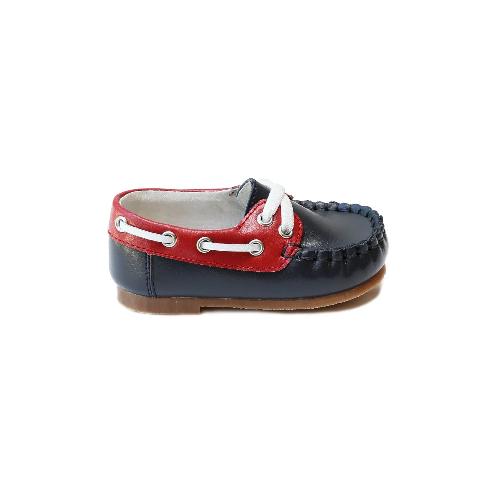 Hudson Boy's Leather Boat Shoe