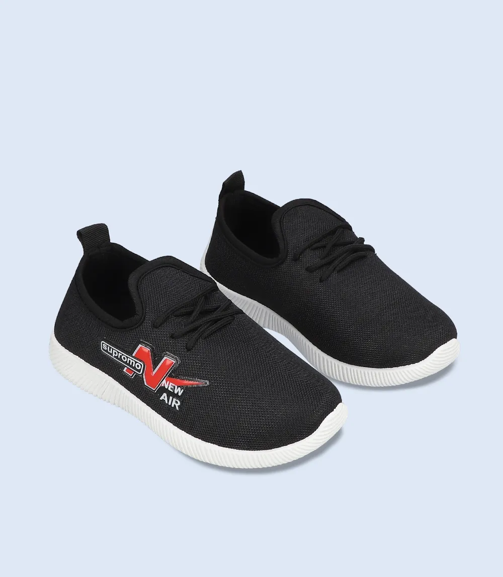 KB0128-BLACK-Boys Casual Sneakers