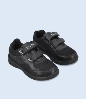 KB0151-BLACK-School Shoes For Boys