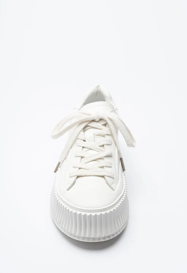 Lace Up Ribbed Rubber Shoes