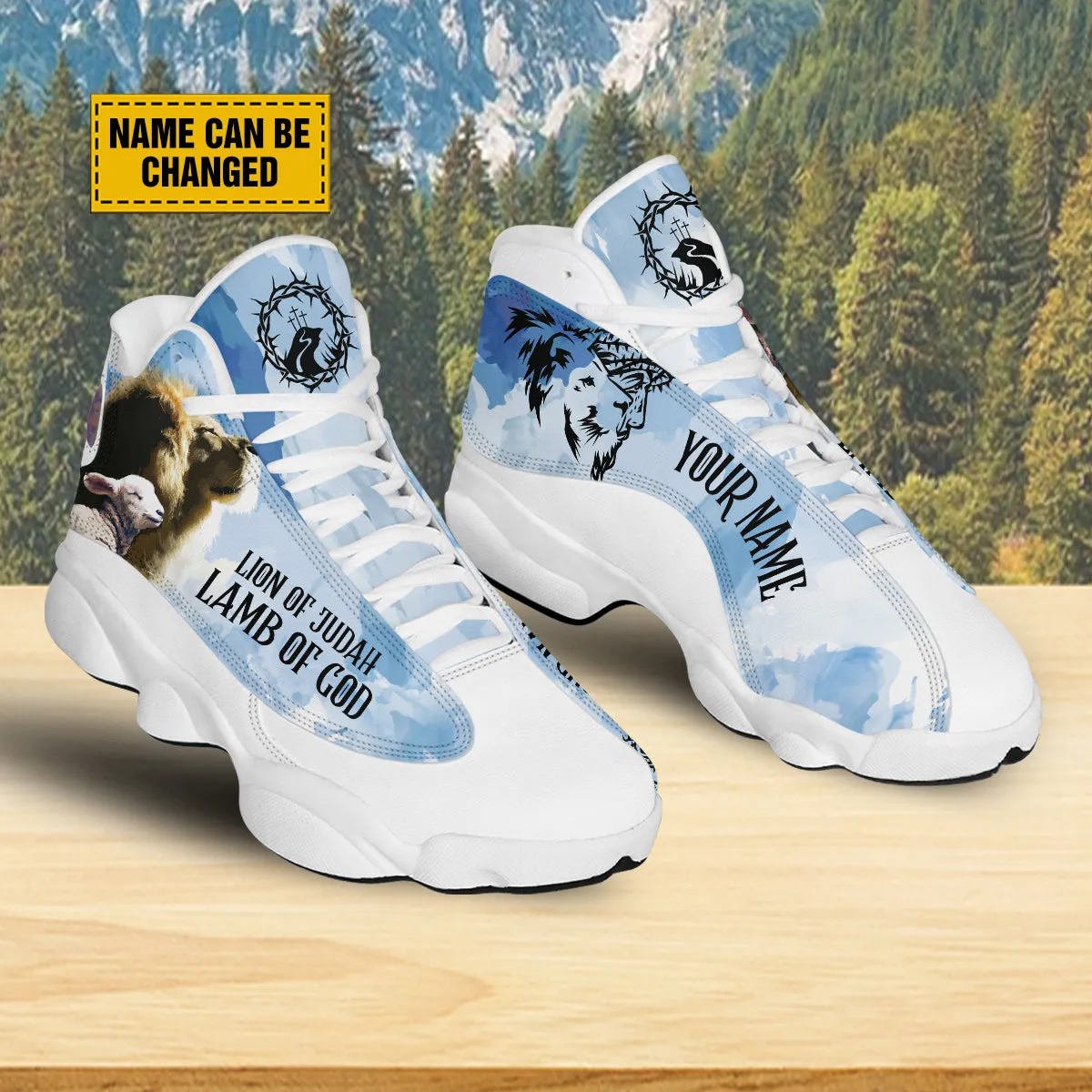 Lion And Lamb J13 Shoes - Jesus Lion Of Judah Shoes - Jesus Shoes