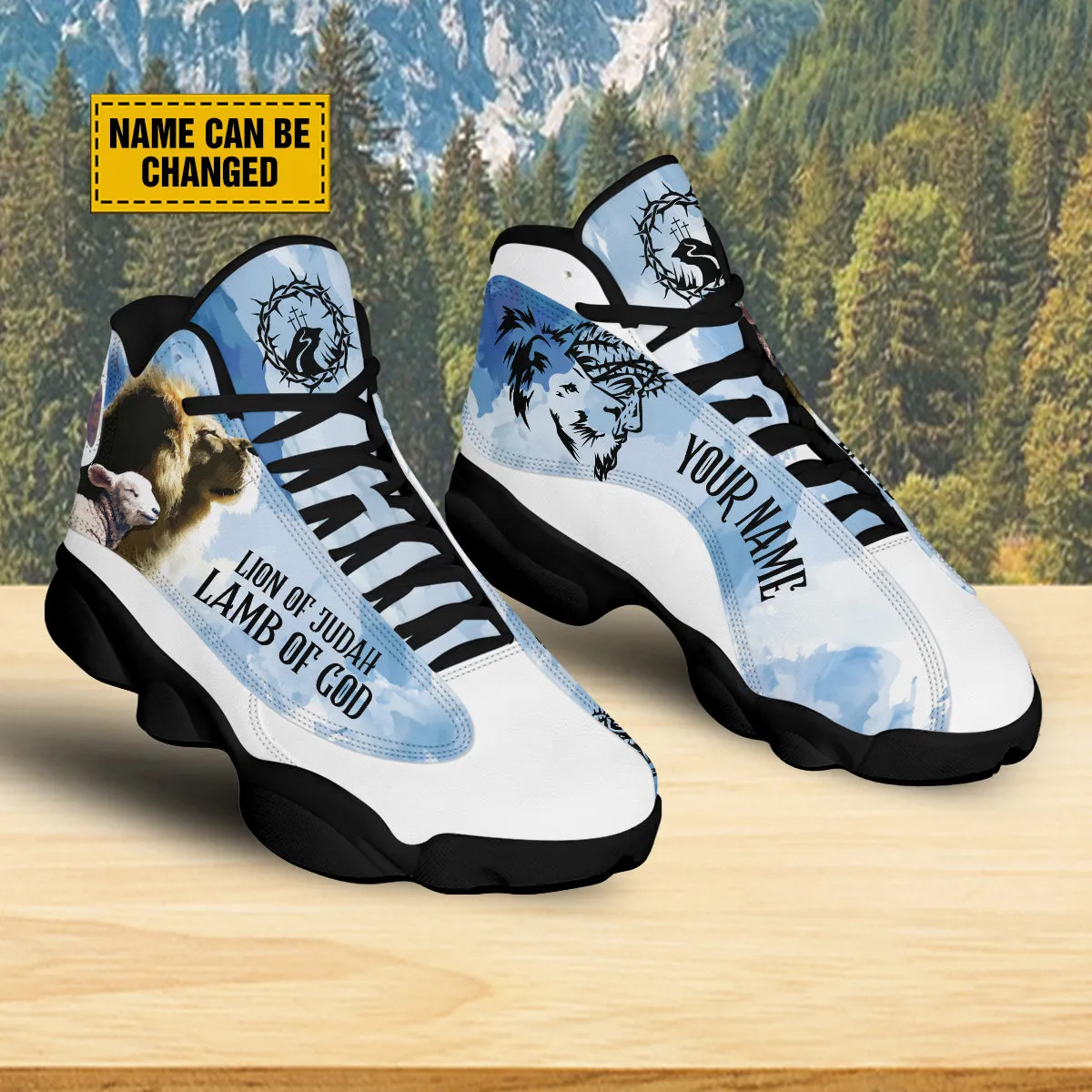 Lion And Lamb J13 Shoes - Jesus Lion Of Judah Shoes - Jesus Shoes