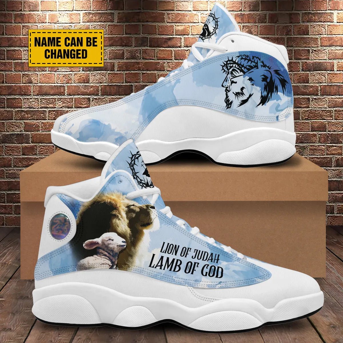 Lion And Lamb J13 Shoes - Jesus Lion Of Judah Shoes - Jesus Shoes