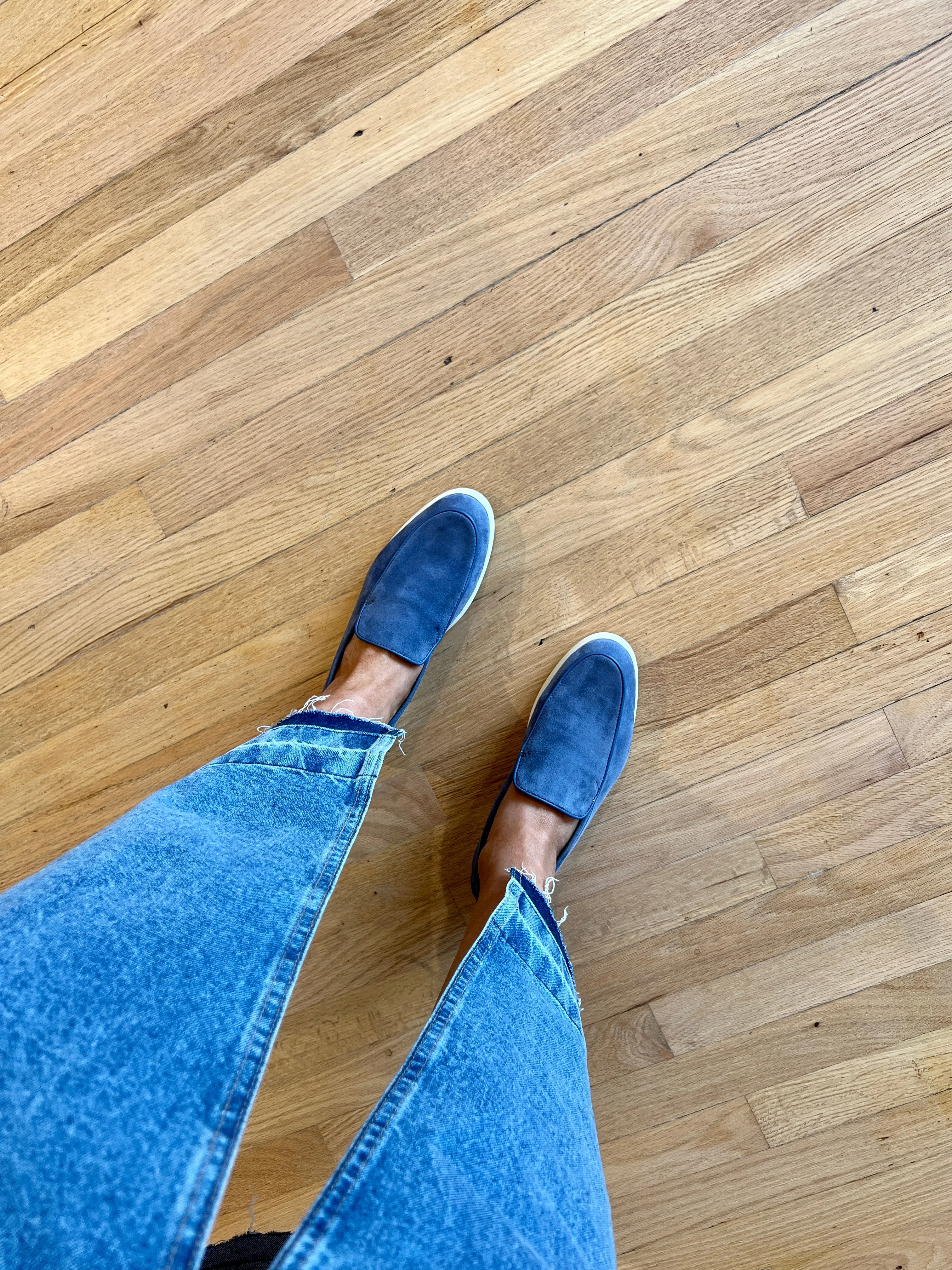 Lisa Sneaker Loafer - Light Blue Suede