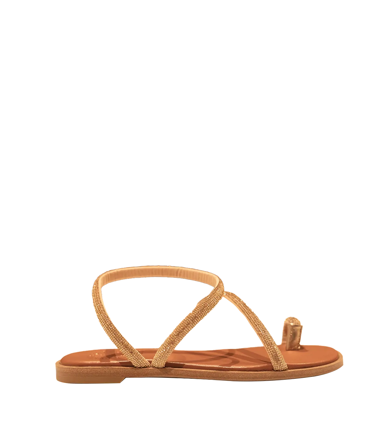 Majorca Sandal in Champagne Crystal