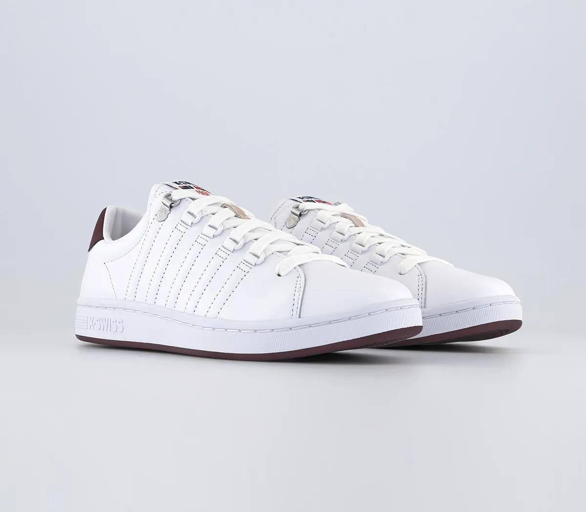 Mens K-Swiss Lozan II White Windsore Wine Peacoat