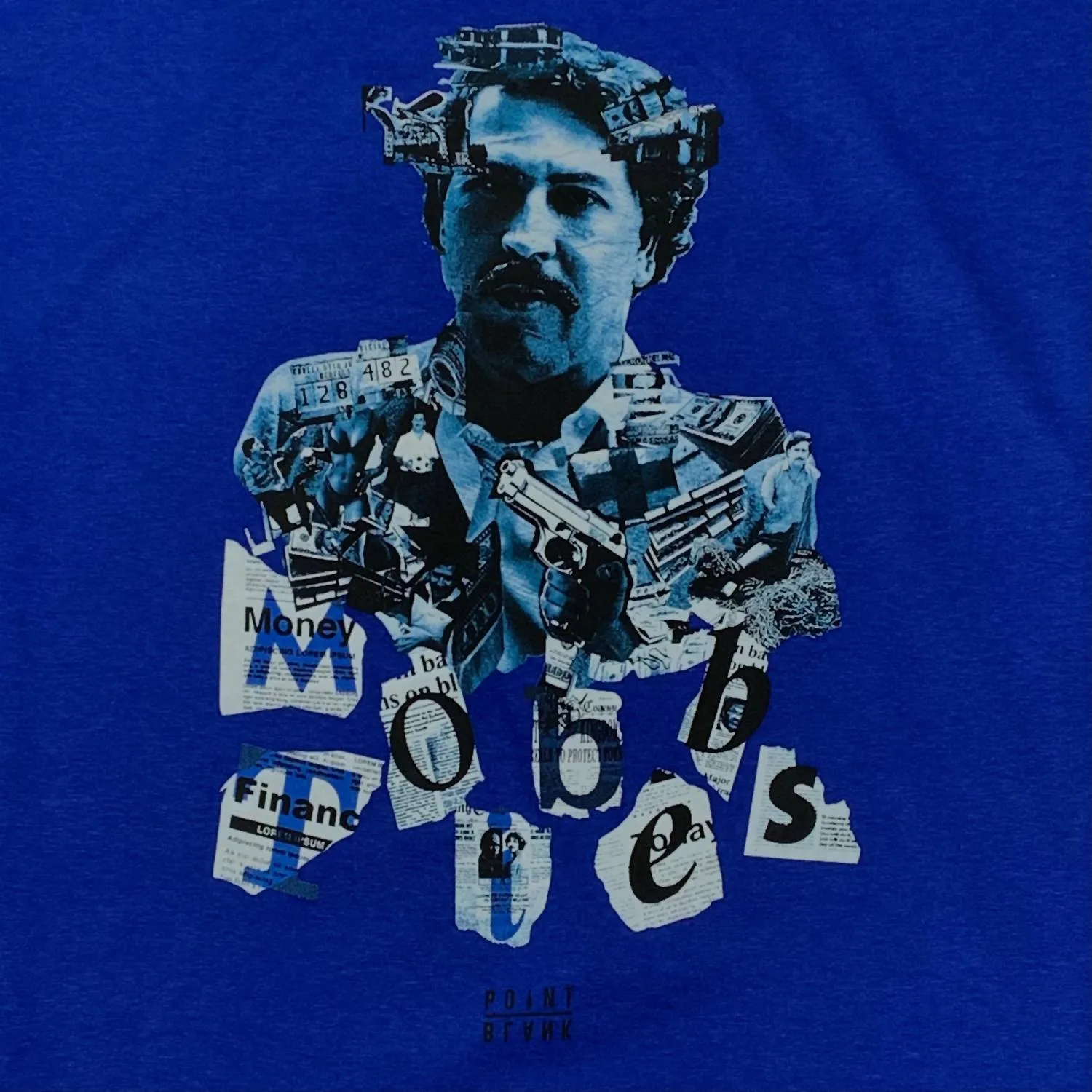 Men's Mob Ties T-Shirt In Royal Blue