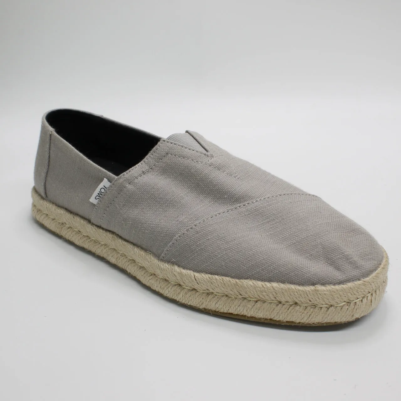 Mens Toms Alpargata Rope 2.0 Drizzle Grey Recycled Cotton Slubby Woven Uk Size 8