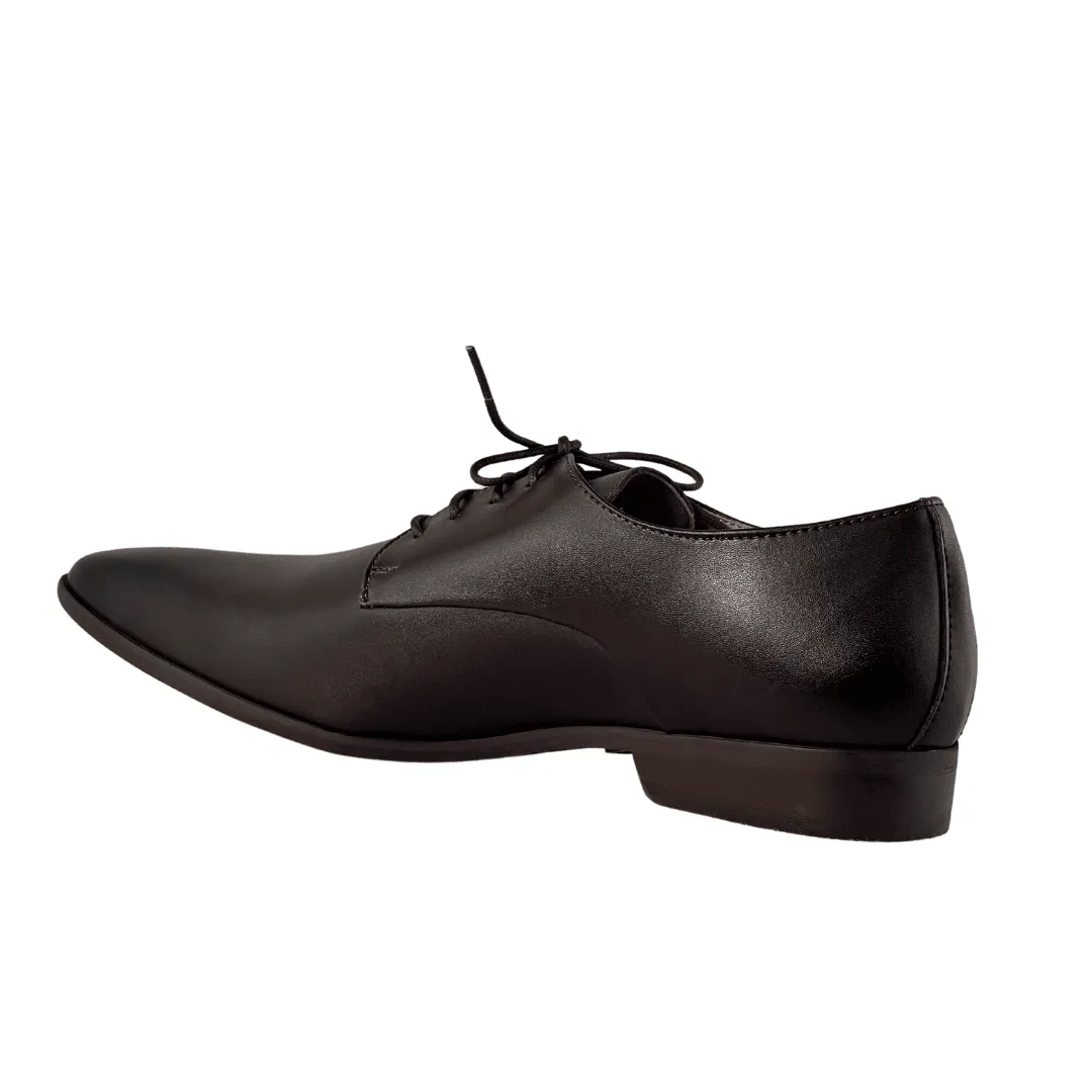 'Nero' Men's Vegan Derby Shoe by Zette Shoes - Espresso