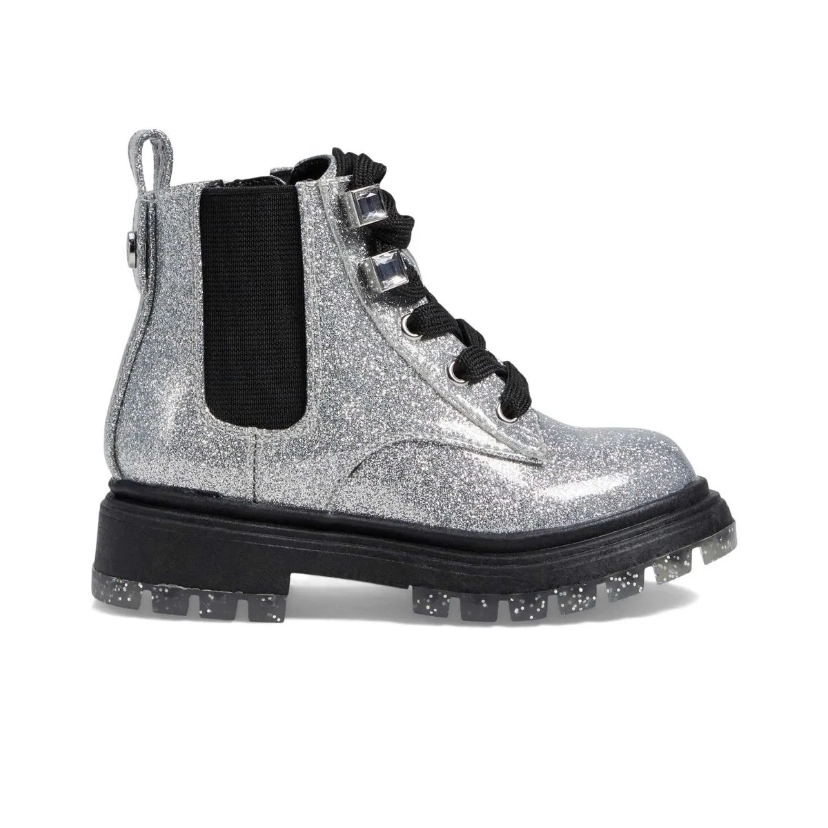 Nina Girl's Colette Silver Glitter Patent