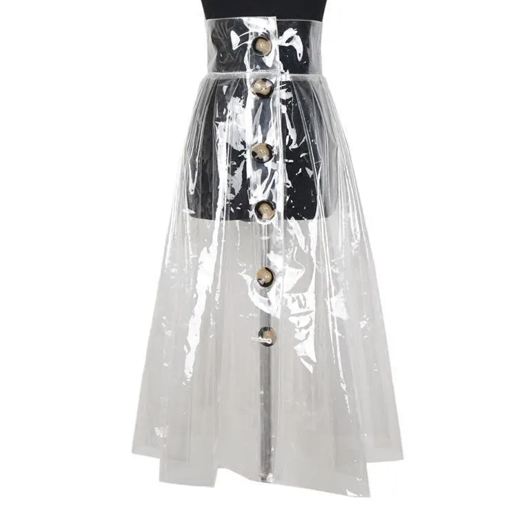 Plastique Button Up Skirt