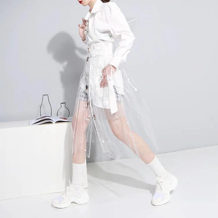 Plastique Button Up Skirt