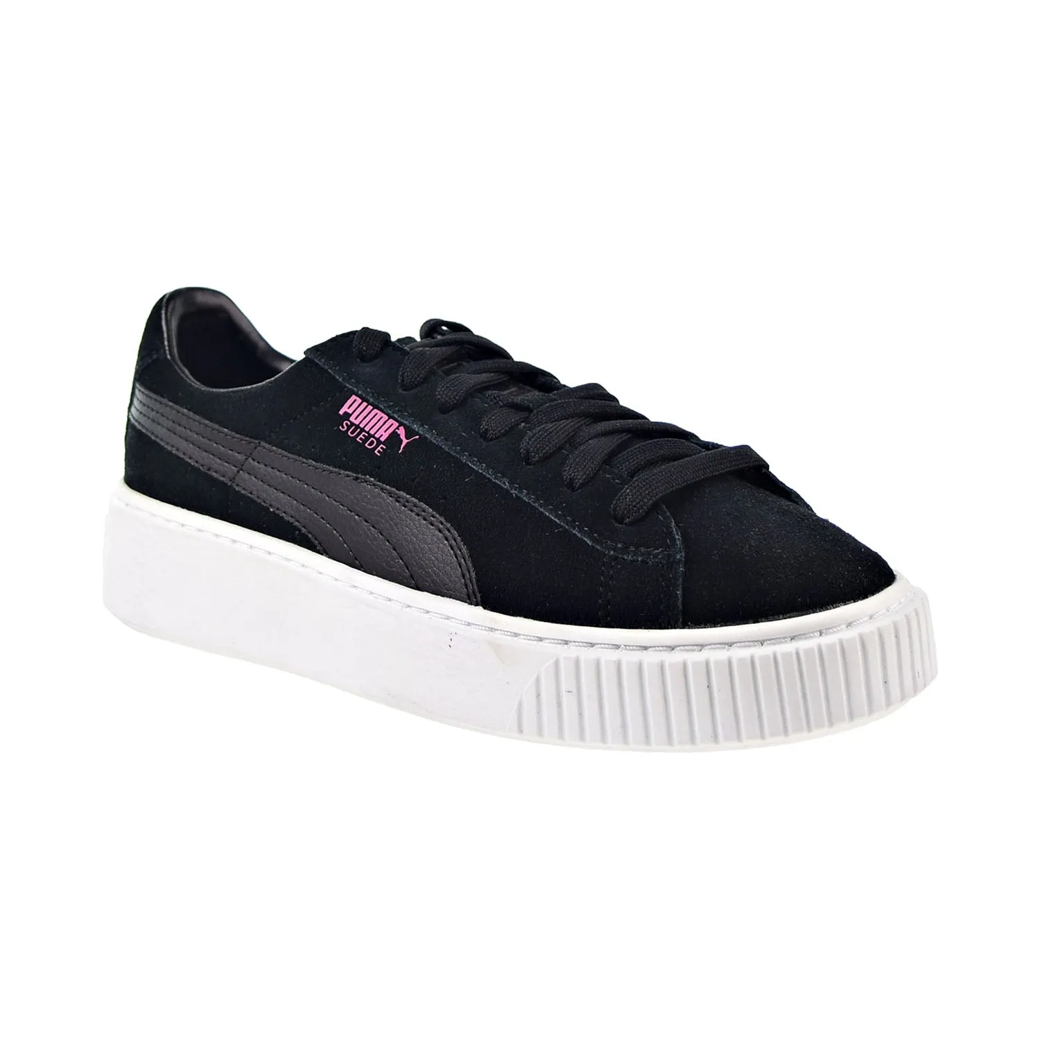 Puma Suede Platform Big Kids' Shoes Puma Black-White