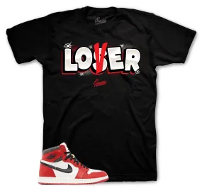 Retro 1 Lost And Found Shirt - Lover Loser - Black