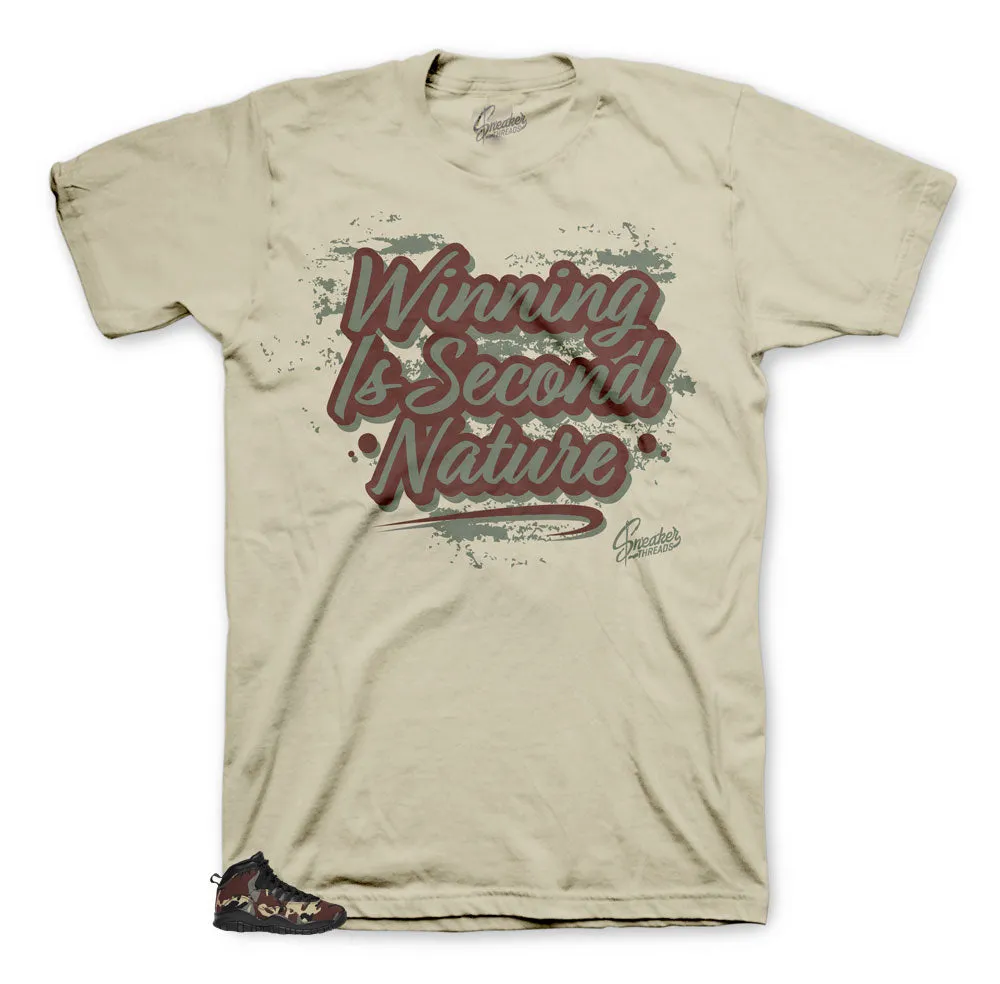 Retro 10 Woodland Camo Second Nature Shirt