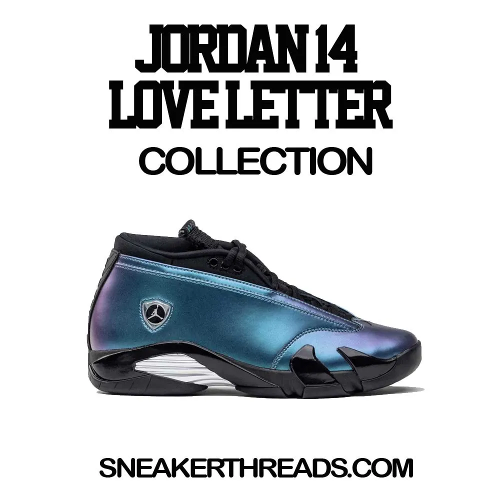 Retro 14 Love Letter Shirt - Clean Pair - Teal