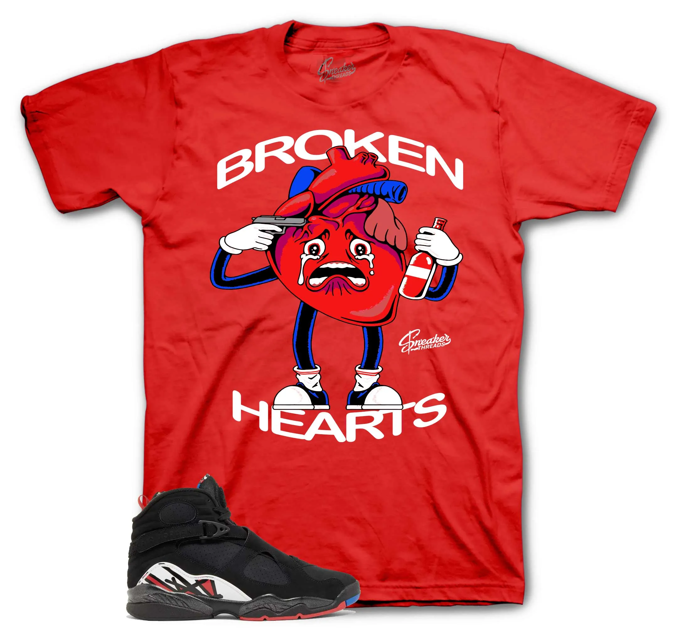 Retro 8 Playoffs Shirt - Broken Hearts