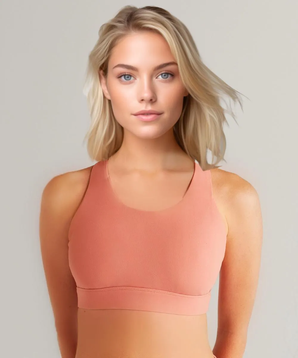 Setis Strappy Sports Bra - Coral