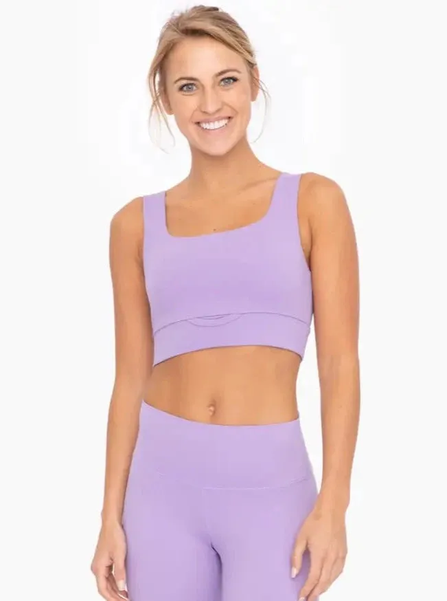 Square Neck Sports Bra - Orchid