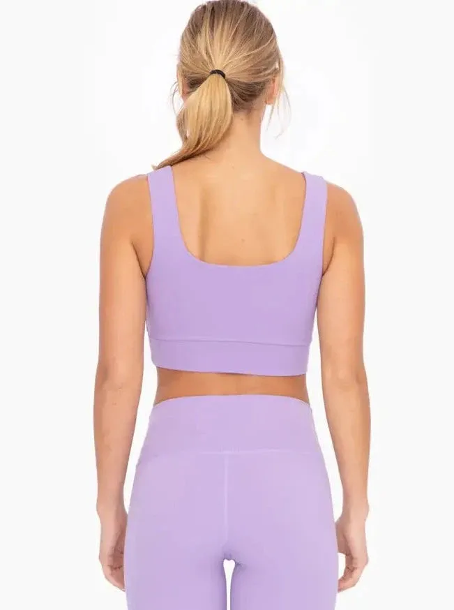 Square Neck Sports Bra - Orchid