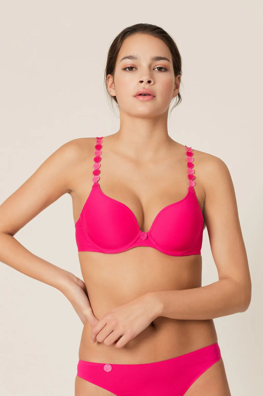 Tom Heart Shape Bra | Electric Pink