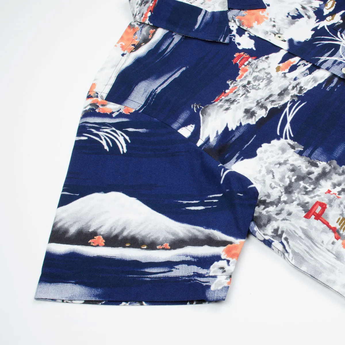 Universal Works - Road Shirt Fuji Summer Print - Navy