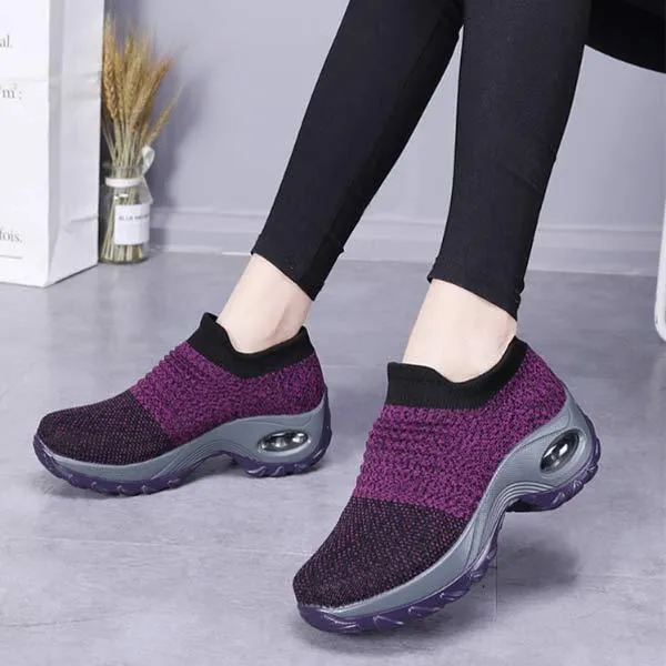 Women'S Casual Elastic Fly Knit Socks Shoes 94192280C